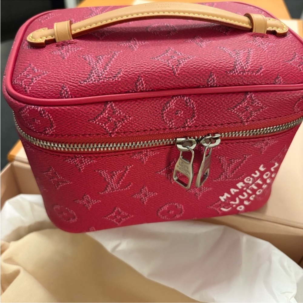 Louis Vuitton Fuchsia Monogram Cosmetic Case with Top Handle